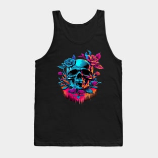 Floral Skull Tank Top